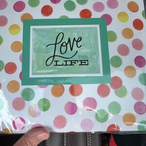 Colorful Polka Dot Gift pre-made scrapbook‎ #Love your life